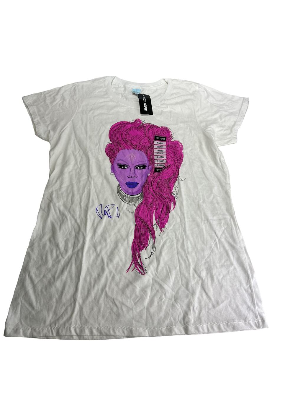 RuPaul Pink Portrait Girls Short Sleeve T-Shirt Size XL